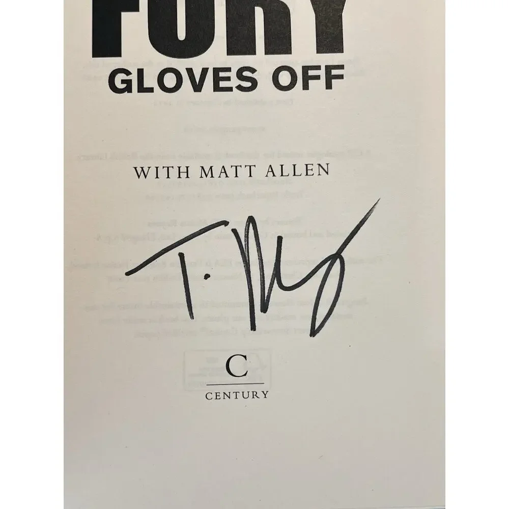Tyson Fury Boxing Champion Signed Autographed Gloves Off Hardcover New Book 2